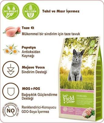 Sam's Field Sterilised Tavuklu Tahılsız Kısırlaştırılmış Kedi Maması 7.5 kg