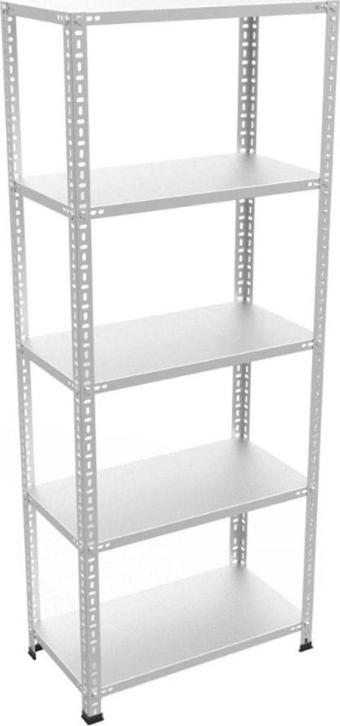 RafBurada 5 Katlı Galvaniz Çelik Raf Depo, Kiler, Dosya Rafı 0.70 mm-31x60-150 cm