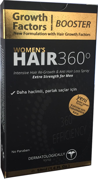 Hair 360 Women Booster Growth Factors Hair Spray 50ml Kadınlar için Saç Spreyi