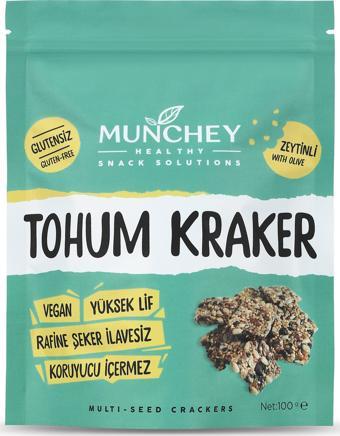 Munchey Büyük Boy Zeytinli Tohum Kraker 100gr