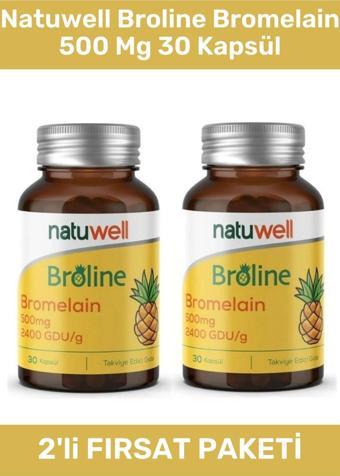 Natuwell Broline Bromelain 500 Mgr 30 Kapsül - 2 Adet