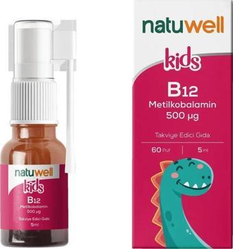 Natuwell Kids B12 Metilkobalamin Sprey 5 ml