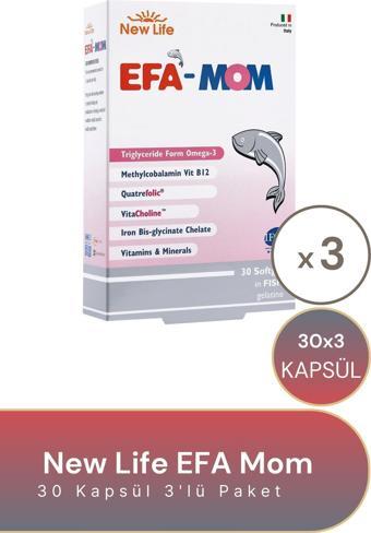 New Life Efa Mom 30 Kapsül 3'Lü Paket