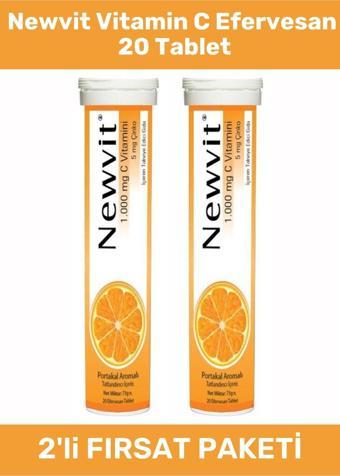 Newvit Vitamin C Efervesan 20 Tablet - 2 Adet