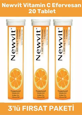 Newvit Vitamin C Efervesan 20 Tablet - 3 Adet