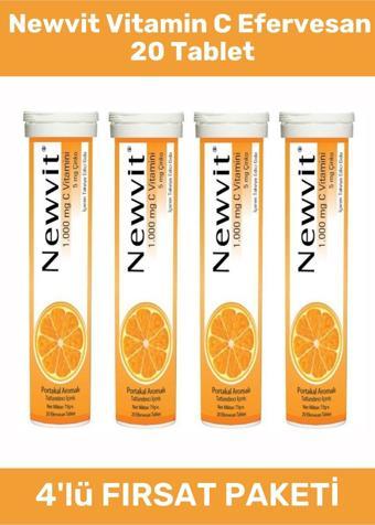 Newvit Vitamin C Efervesan 20 Tablet - 4 Adet