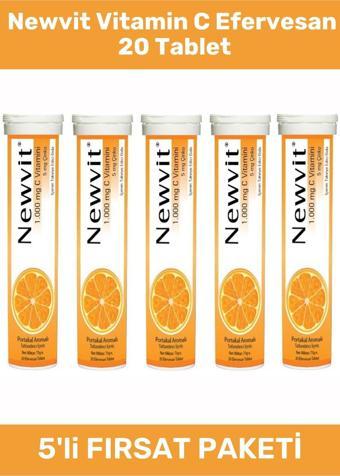 Newvit Vitamin C Efervesan 20 Tablet - 5 Adet