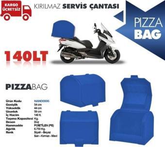 Motosiklet Pizza Taşıma Çantası 140 Litre Mavi