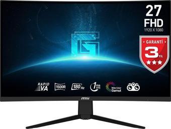Msı G27C3F 27 1920X1080 180Hz 1Ms Hdmı Dp 1500R Curved Led Gaming Monitör