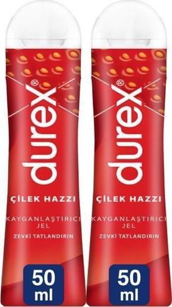 Durex Kayganlaştırıcı Jel Çilek Hazzı 50 ml X 2