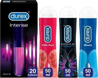 Durex Hisset 50ml + Çilek Jel 50ml + Intense Uyarıcı Jel + Extreme Anal Kayganlaştırıcı Jel 50ml