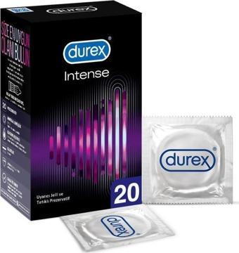 Durex Intense 20'lı Uyarıcı Jelli ve Tırtıklı Prezervatif