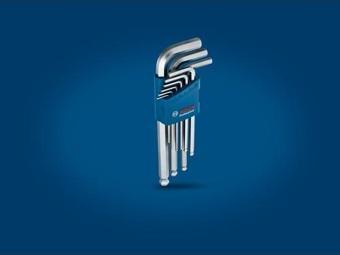 Bosch Profesyonel Alyan Anahtar Takımı Hex 9 Parça (1,5-10MM)