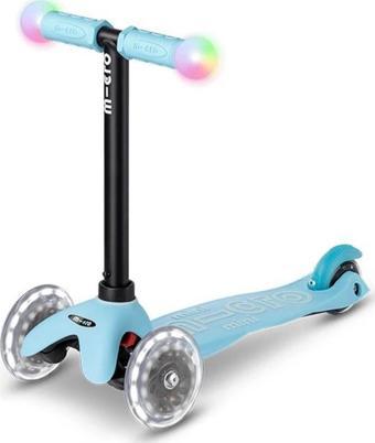 Micro Mini2Grow Deluxe Magic 3 Tekerlekli Scooter LED Mavi