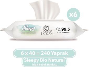 Sleepy Bio Natural Islak Bebek Havlusu 6x40 (240 Yaprak)