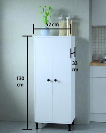 Mobilique Çok Amaçlı Didim Dolap 130 Cm Beyaz