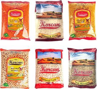 Korcan Bakliyat Seti 1 kg x 6'lı