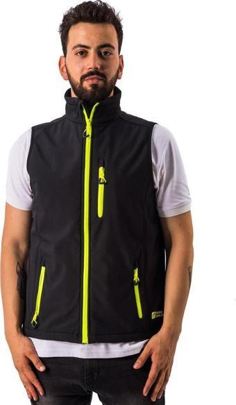 FreeCamp Vest Erkek Softshell Yelek-SİYAH