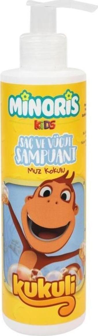 Minoris Kids & Kukuli Muz Kokulu Saç Ve Vücut Şampuanı 220 ml