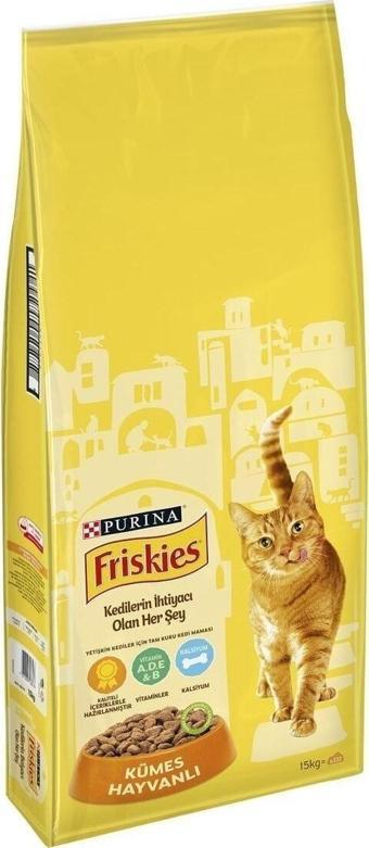 Purina Friskies Kümes Hayvanlı 15 Kg Tam Kuru Kedi Maması