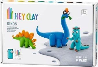 Hey Clay Hava ile Kuruyan Kil 6'lı kutu Dinozorlar Stegosaurus Pachycephalosaurus Brachiosaurus