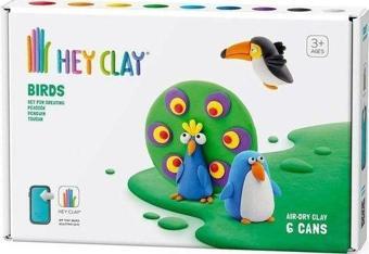 Hey Clay Hava ile Kuruyan Kil 6'lı kutu Kuşlar Tukan Penguen Tavuskuşu