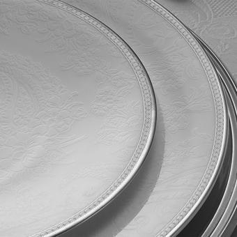 Evaliza Paisley Platin 60 Parça 12 Kişilik Yemek Takımı