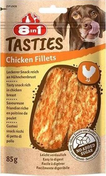 8in1 Tasties Chicken Fillets Tavuk Fileto Köpek Ödül Maması 85 Gr