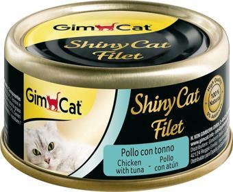 Gimcat Shinycat Fileto Tuna Balıklı ve Tavuklu Yetişkin Konserve Kedi Maması 70 Gr