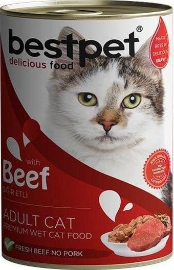 Bestpet Biftekli Gravy Yetişkin Konserve Kedi Maması 400 Gr