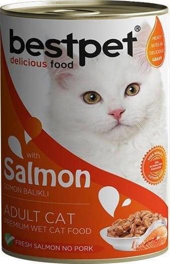 Bestpet Somonlu Jöleli Yetişkin Konserve Kedi Maması 400 Gr