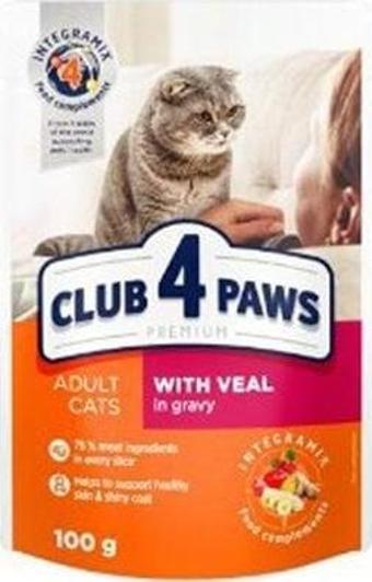 Club4Paws Premium Dana Etli Pouch Kedi Konservesi 100 Gr