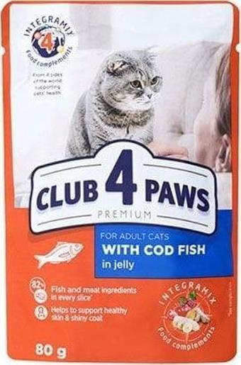 Club4Paws Premium Morina Balıklı Pouch Konserve Kedi Maması 80 Gr