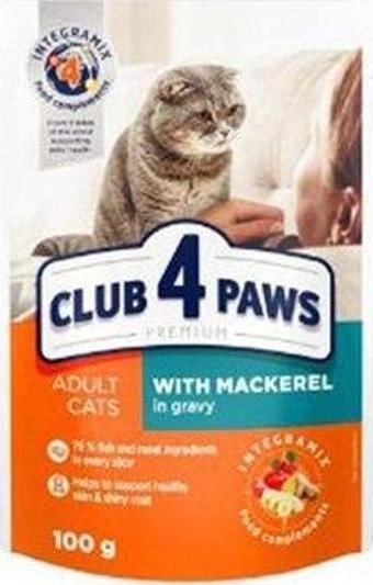 Club4Paws Premium Uskumrulu Pouch Kedi Konservesi 100 Gr