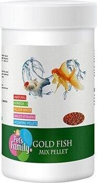 Pets Family Gold Fish Mix Granül Japon Balığı Yemi 250 Ml