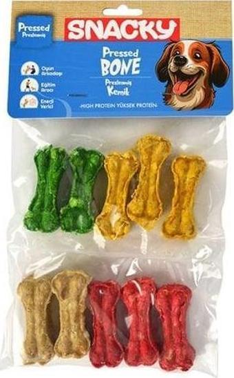 Snacky Munchy Renkli Press Köpek Çiğneme Kemiği 10 Adet 110 Gr