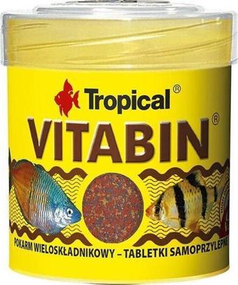 Tropical Vitabin Yapışakanlı Karışık Tablet Balık Yemi 50 Ml 36 Gr