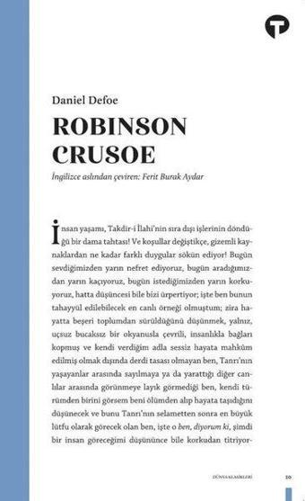 Robinson Crusoe - Daniel Defoe - Turkuvaz Kitap