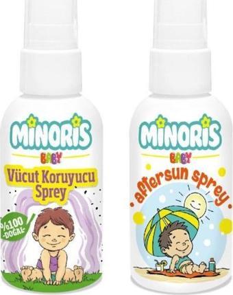 Minoris Baby Aftersun ve Vücut Koruyucu Sprey 2'li yaz seti