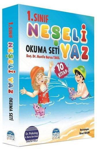 1.Sınıf Neşeli Yaz Okuma Seti-10 Kitap Takım - Nazife Burcu Takıl - Martı Yayınları Yayınevi