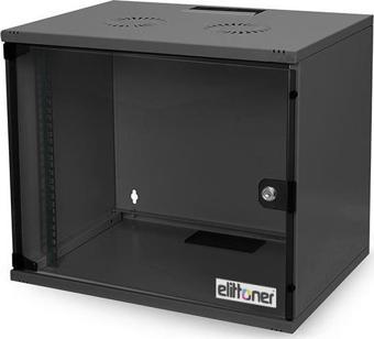 Elitstore 7U Soho Rack Kabin 19 inc W 530mm D 400mm Siyah