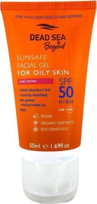 DEAD SEA & Beyond Sunsafe Facial Gel For Oily Skin SPF50 50 ml