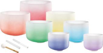 Meinl Sonic Energy CSBCSETCHA Crystal Singing Bowl 7 Parça Chakra Set (Color Frosted)