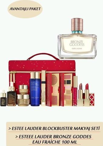 Estee Lauder Blockbuster Holiday Makyaj Seti + Bronze Goddes Eau Freiche 100 ML