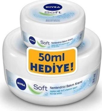 Nivea Soft Nemlendirici Bakım Krem 300+50 ml Hediye