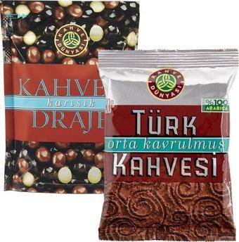 Kahve Dünyası Kahveli Draje 60 gr ve Orta Kavrulmuş Türk Kahvesi 100 gr