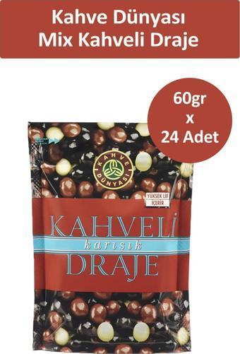 Kahve Dünyası KAHVELİ KARIŞIK DRAJE 60 GR x 24 Adet