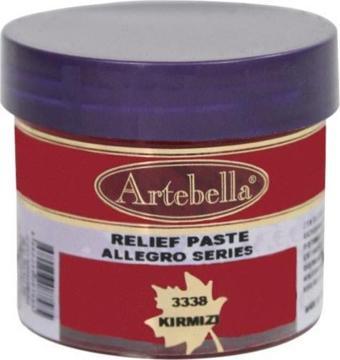 Artebella Rölyef Pasta Allegro Serisi 3338 Kırmızı 50 ml