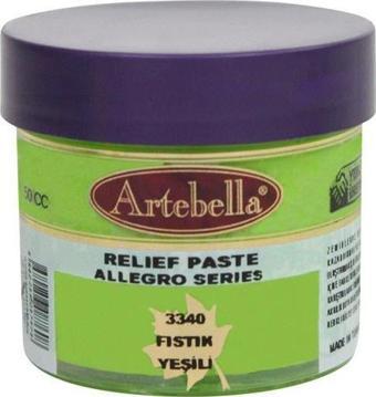 Artebella Rölyef Pasta Allegro Serisi 3340 Fıstık Yeşili 50 ml