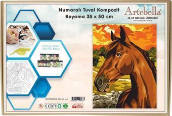 Artebella Sayılarla Boyama Tuval Seti - At (35x50 cm)